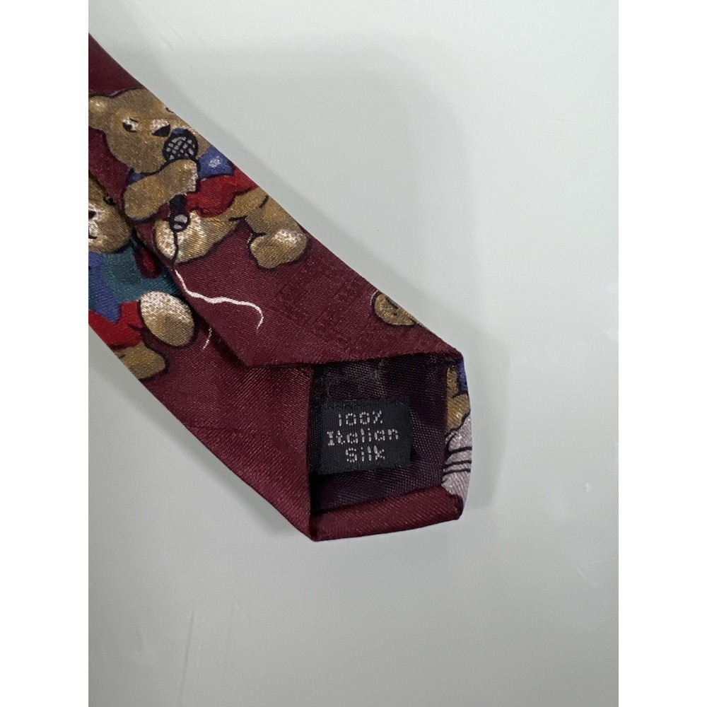 Vintage Elvis Presley Teddy Bear Tie Novelty Music Memorabilia Silk‎ USA - Picture 6 of 6